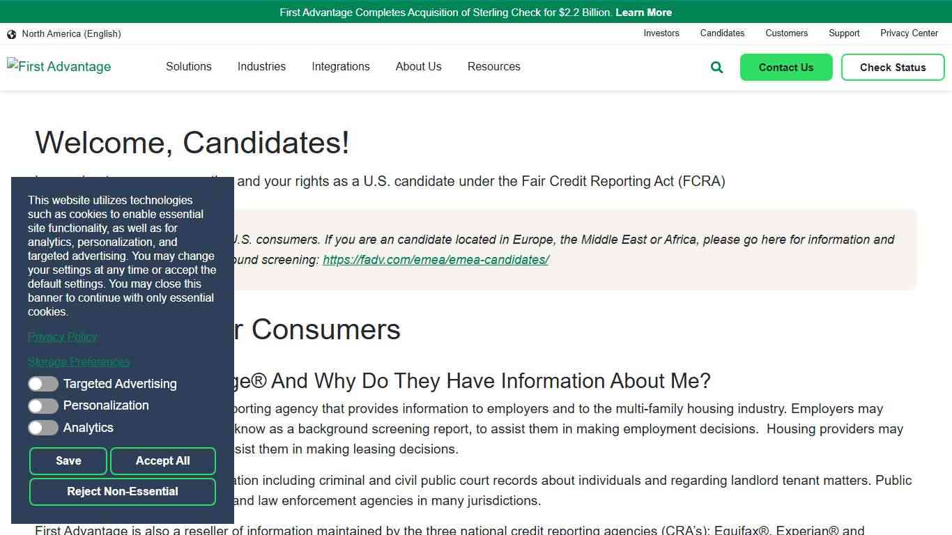 Candidates First Advantage